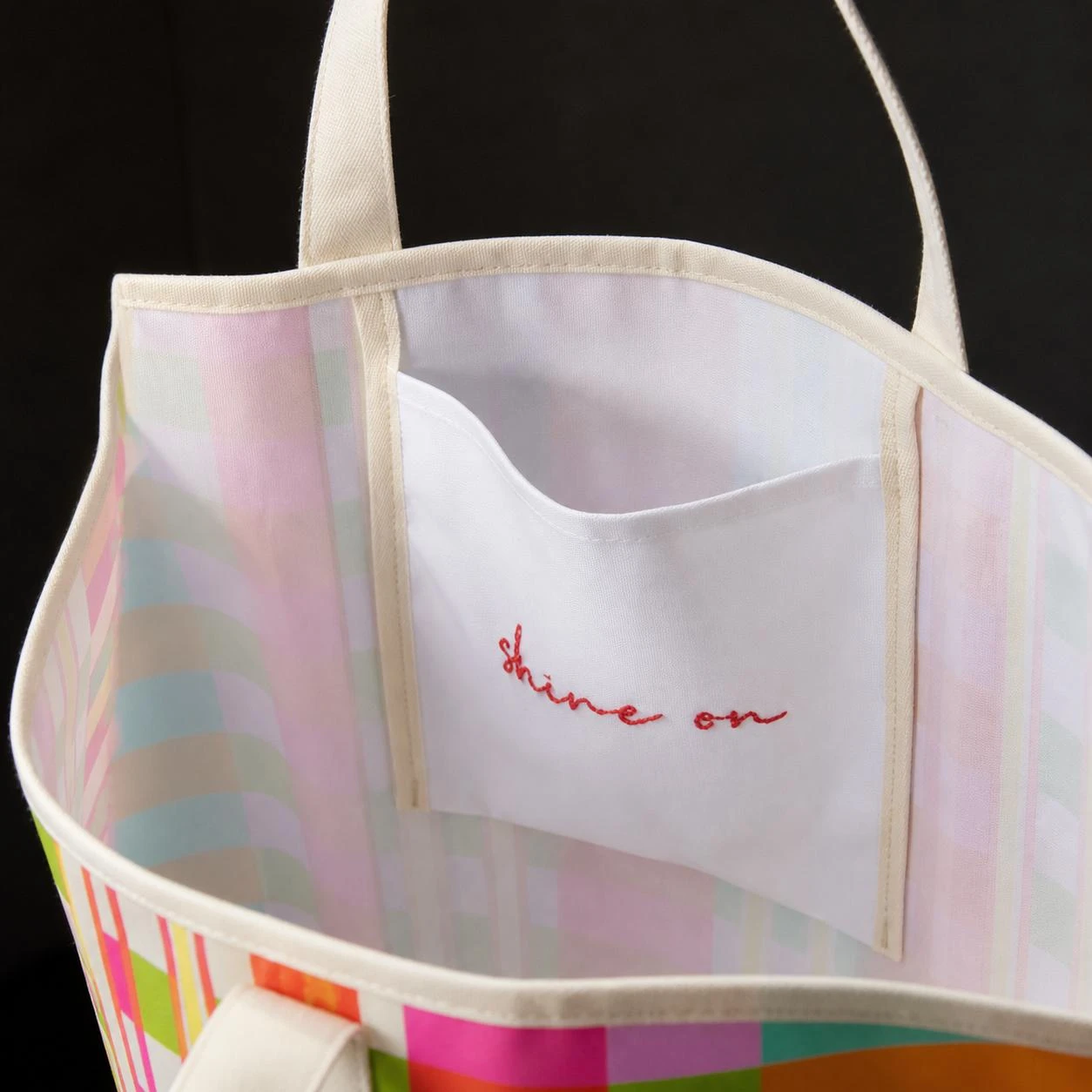 Bolsa de praia grande multicolorida Shine On / Nova – photo 2